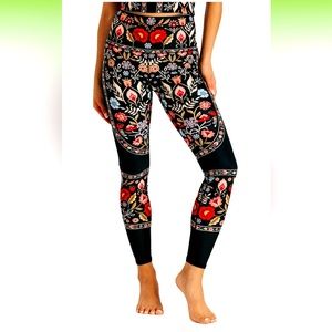Yoga Democracy Rustica Printed High Rise Leggings, NWT!